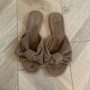 Madewell 6 Suede Bow Leather Sandal